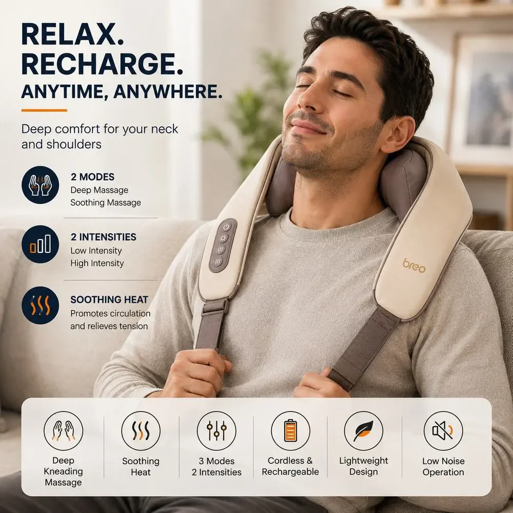 Breo N5 Mini Neck & Shoulder Massager with Heat